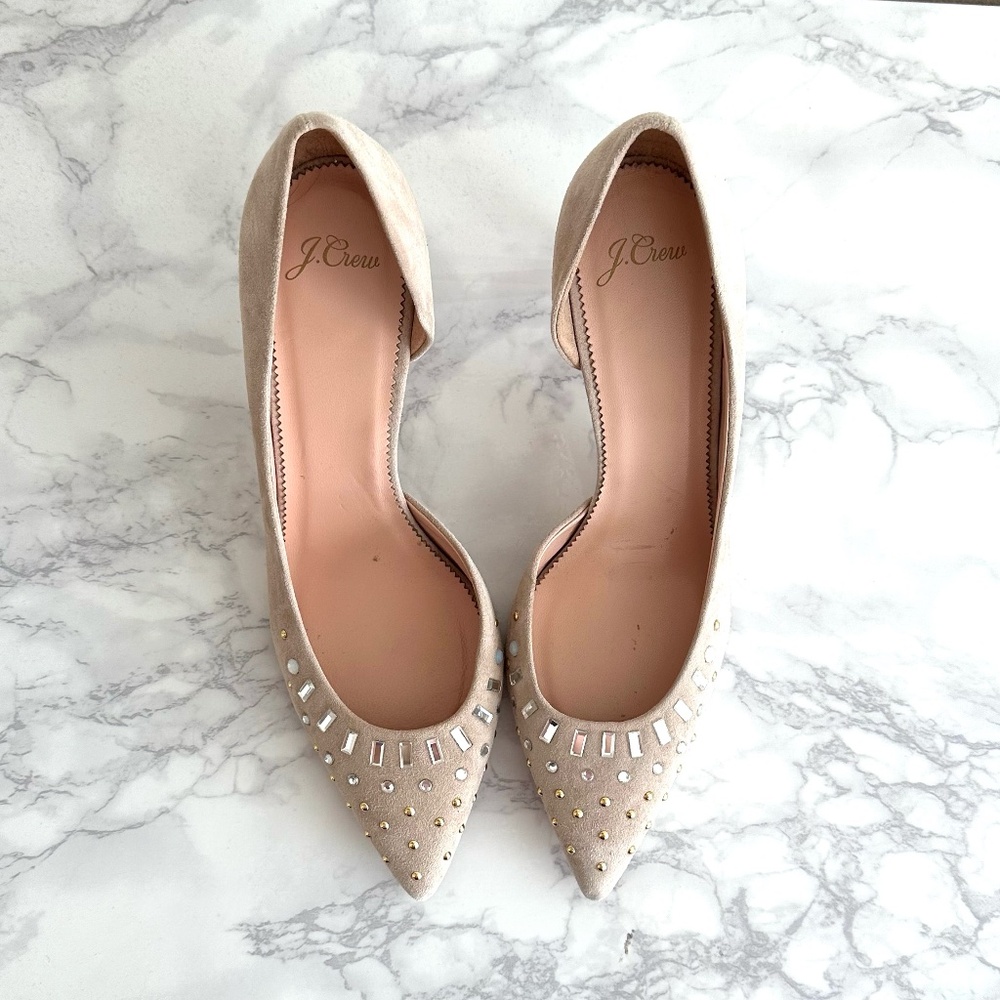 J. Crew Jeweled D'Orsay Heels